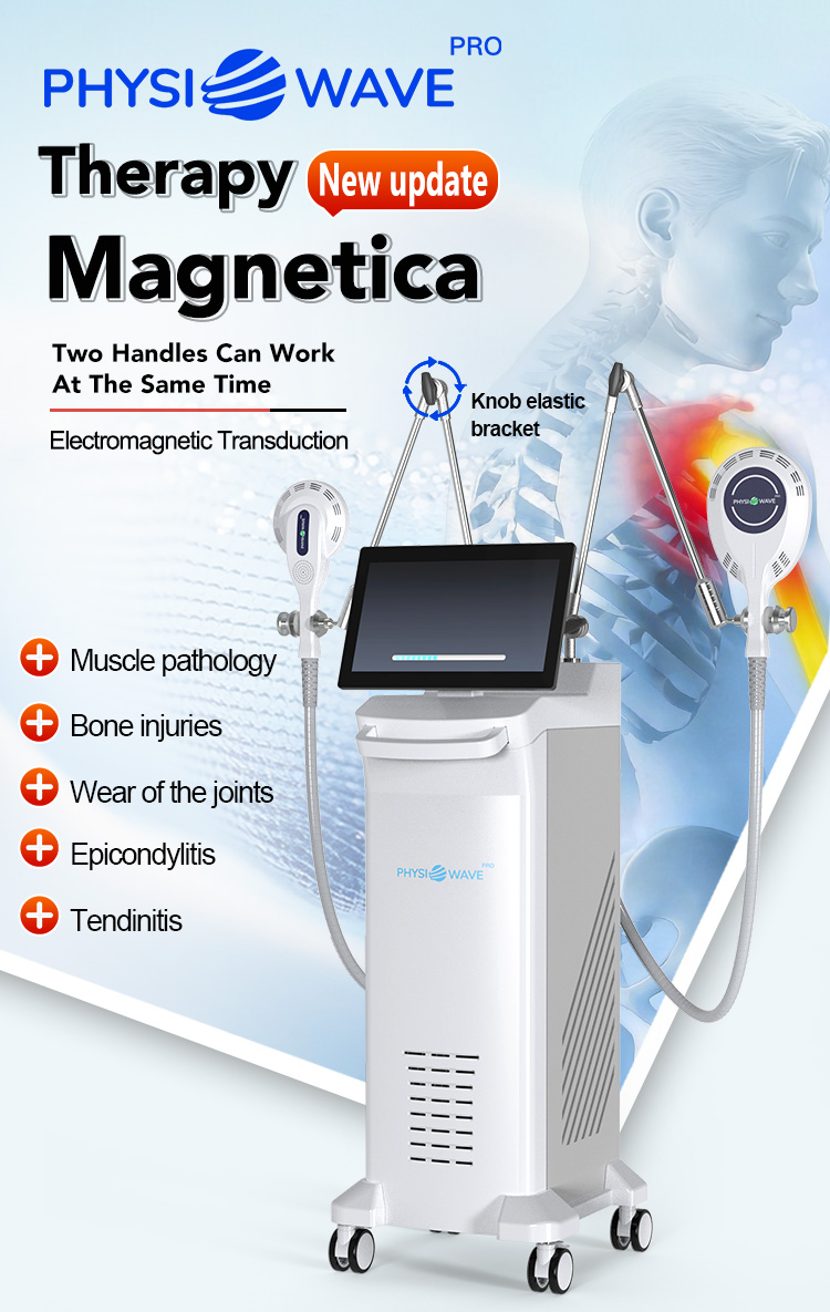 Dual Handles 6T High Strength Magnetic Stimulation Physiotherapy Magneto Therapy Machine for Pain Relief